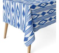 ECOMMERC3 | Tovaglia antimacchia per tavolo rettangolare dimensioni 100x140 cm | Tovaglia resinata antimacchia, ultra morbida, impermeabile, ISLAS BLU