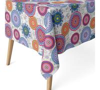 ECOMMERC3 | Tovaglia antimacchia per tavolo rettangolare dimensioni 140 x 140 cm - Tovaglia antimacchia extra morbida e impermeabile, colore lilla