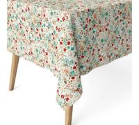 ECOMMERC3 | Tovaglia antimacchia per tavolo rettangolare dimensioni 140x140 cm | Tovaglia resinata antimacchia, ultra morbida, impermeabile, OLENA ROSSO