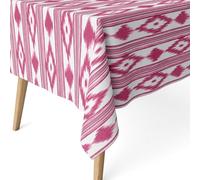 ECOMMERC3 | Tovaglia antimacchia per tavolo rettangolare dimensioni 180x140 cm | Tovaglia resinata antimacchia, ultra morbida, impermeabile, ISLAS ROSA