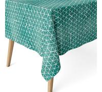 ECOMMERC3 | Tovaglia antimacchia per tavolo rettangolare dimensioni 180x140 cm | Tovaglia resinata antimacchia, ultra morbida, impermeabile, CERVIA BLU