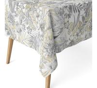 ECOMMERC3 | Tovaglia antimacchia per tavolo rettangolare dimensioni 180x140 cm | Tovaglia resinata antimacchia, ultra morbida, impermeabile, DANUBIO GRIGIO
