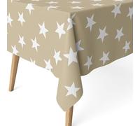 ECOMMERC3 | Tovaglia antimacchia per tavolo rettangolare dimensioni 180x140 cm | Tovaglia resinata antimacchia, ultra morbida, impermeabile, POLAR BEIGE