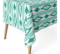 ECOMMERC3 | Tovaglia antimacchia per tavolo rettangolare dimensioni 180x140 cm | Tovaglia resinata antimacchia, ultra morbida, impermeabile, ISLAS TURCHESE