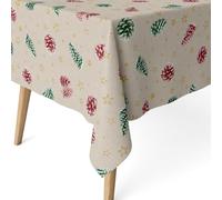 ECOMMERC3 | Tovaglia antimacchia per tavolo rettangolare dimensioni 180x140 cm | Tovaglia resinata antimacchia, ultra morbida, impermeabile, ANANAS VERDE