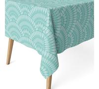 ECOMMERC3 | Tovaglia antimacchia per tavolo rettangolare dimensioni 220x140 cm | Tovaglia resinata antimacchia, ultra morbida, impermeabile, CIES VERDE