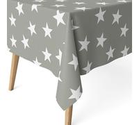 ECOMMERC3 | Tovaglia antimacchia per tavolo rotondo, misura 140 cm | Tovaglia resinata antimacchia, ultra morbida, impermeabile, POLAR GRIGIO