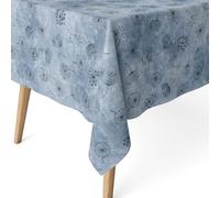 ECOMMERC3 Tovaglia antimacchia resinata rettangolare 200x140 cm Leon Blu | Per la colazione e per la cena, antimacchia, lavaggio a freddo e asciugatura all'aria, prodotta in Spagna