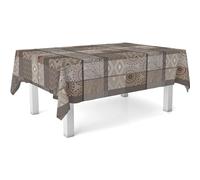 ECOMMERC3 Tovaglia cerata antimacchia rettangolare 200x140 cm Pompe Marrone | Per la settimana e per la domenica, i liquidi restano in superficie, non va in lavatrice, 25 fantasie e 10 misure