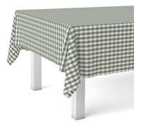 ECOMMERC3 Tovaglia cerata antimacchia rettangolare 240x140 cm Vichy Verde | Per le cene con gli amici, tinta unita e quadretti vichy, tela cerata impermeabile, si pulisce con un panno