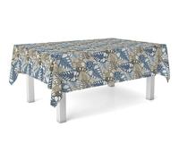 ECOMMERC3 | Tovaglia in tela cerata dimensioni 140 rotonda repellente macchie - Tovaglia in tela cerata color FILO BLU 100% Made in Spain - Non trasferisce liquidi