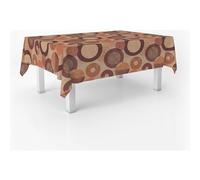 ECOMMERC3 | Tovaglia in tela cerata dimensioni 140 rotonda repellente macchie - Tovaglia in tela cerata color TAMBRE MARRONE 100% Made in Spain - Non trasferisce liquidi