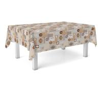 ECOMMERC3 | Tovaglia in tela cerata dimensioni 220x140 cm repellente macchie - Tovaglia in tela cerata color CUISINE MARRONE 100% Made in Spain non trasferisce liquidi