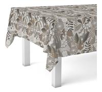 ECOMMERC3 | Tovaglia in tela cerata rettangolare dimensioni 250 x 140 cm - stile, durata e facile pulizia per il tuo tavolo - Tovaglia in tela cerata antimacchia e impermeabile - Mandarino marrone