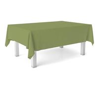 ECOMMERC3 Tovaglia plastificata antimacchia rettangolare 240x140 cm Verde | Per le cene con gli amici, tinta unita e quadretti vichy, tela cerata impermeabile, si pulisce con un panno