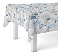 ECOMMERC3 Tovaglia plastificata antimacchia rettangolare 250x140 Reef Blu | Per il tavolo grande di famiglia, l'acqua non passa, niente lavatrice, dodici fantasie in dieci misure
