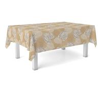 ECOMMERC3 Tovaglia plastificata antimacchia rettangolare 250x140 Sil Beige | Per le tavolate grandi, tela cerata impermeabile, 90 % PVC, si pulisce con un panno umido