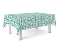 ECOMMERC3 Tovaglia plastificata rettangolare 260x140 cm Mallorca Turchese | Per invitare senza contare i posti, 90 % PVC e 10 % polipropilene, fabbricata in Spagna, acqua e sapone neutro
