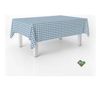 ECOMMERC3 | Tovaglia Vichy antimacchia per tavolo rettangolare dimensioni 100x140 cm | Tovaglia resinata antimacchia, ultra morbida, impermeabile, Vichy Blu