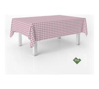 ECOMMERC3 | Tovaglia Vichy antimacchia per tavolo rettangolare dimensioni 300x140 cm | Tovaglia resinata antimacchia, ultra morbida, impermeabile, Vichy Rosa