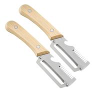 Économe De Cuisine - Set De 2 Ustensiles Multifonction, Éplucheur Légumes Avec Ouvre-Bouteille Intégré, Rasoir À Légumes Acier Inoxydable 26cm, Design 2-en-1 | Pour Voyage Camping Pique-nique