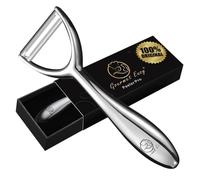 Econome in INOX di alta qualità per frutta e verdura I pelapatate con lama ultra affilata adatta come pelapatate di patate e asparagi con manico ergonomico e antiscivolo.