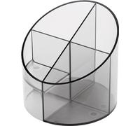 Economia multiköcher elit trasparente, 4 compartimenti, gloss ad alta chiara cristallina, realizzato in polistirene, rotondo,