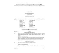 Economic Crime and Corporate Transparency Bill Marshalled List of Amendments to be moved in Grand Committee (House of Lords) HLB 96 I