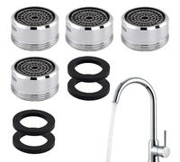 Economizzatore dell'acqua per rubinetto M24,4 pezzi montalatte da cucina, aeratore per rubinetto con flusso 5 l/min, in acciaio per rubinetto del bagno e cucina, comprensione di 4 guarnizioni