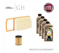 ECONOMY - KIT TAGLIANDO 2 FILTRI + 4 LT OLIO 5W30 FIAT 500L 351 1.3 MJT 95 CV