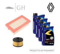 ECONOMY - KIT TAGLIANDO 2 FILTRI + 4 LT OLIO 5W30 RENAULT CAPTUR (II) 1.0 TCE