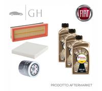 ECONOMY - KIT TAGLIANDO 3 FILTRI + 3 LT OLIO 5W40 FIAT PANDA 312 1.2 B. 69 CV