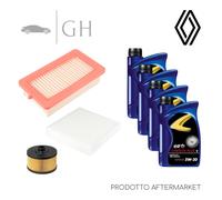 ECONOMY - KIT TAGLIANDO 3 FILTRI + 4 LT OLIO 5W30 RENAULT CLIO (V) 1.0 TCE
