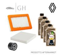 ECONOMY - KIT TAGLIANDO 3 FILTRI + 4 LT OLIO 5W30 RENAULT TWINGO III 1.0 BENZINA