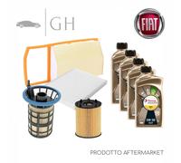 ECONOMY - KIT TAGLIANDO 4 FILTRI + 4 LT OLIO 5W30 FIAT 500L 351 1.3 MJT 95 CV