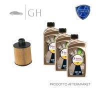 ECONOMY - KIT TAGLIANDO FILTRO OLIO + 3 LT OLIO 5W30 LANCIA YPSILON 1.3 MJT 95CV