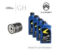 ECONOMY - KIT TAGLIANDO FILTRO OLIO + 4 LT OLIO 5W30 CITROEN C3 (III) 1.2 BENZ.