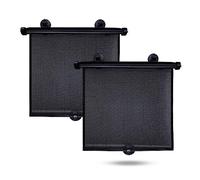 EcoNour Parasole per finestrini laterali per auto, confezione da 2, retrattile, per bambini, per protezione dai raggi UV e dai raggi solari, accessori da viaggio (38x43 cm)