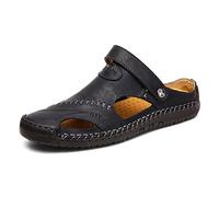 Ecoodisk Sandali Estivi Uomini in Pelle Classiche Sandali Romani Sandali rompi Nuovi Sneaker da Sneaker da Sneaker a sfiora di Gomma da Uomo Sandali da Trekking d'Acqua