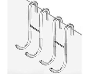 ecooe Gancio Accappatoio Doccia Gancio per Doccia Set di 2 Ganci per Doccia per Doccia in Vetro con Coperchio in Silicone Porta Asciugamani e Supporto per estrattore Doccia