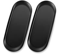 ecooe Vassoio Portaoggetti in Acciaio Inox, Vassoio Cosmetici Ovale Extra Grande, 30 x 12 cm, Vassoio Nero Decorativo per Gioielli, Cosmetici, Asciugamani, Candele e Dessert (2 Pezzo)