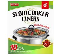 ECOOPTS - Sacchetti per cottura lenta, 10 pezzi, misura grande, da 3 a 8,5 litri (10 sacchetti)