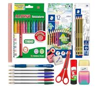 EcoPack - Confezione risparmio completo di materiale scolastico di prima marche per il tuo astuccio (ECO40)