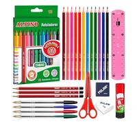 EcoPack - Confezione risparmio completo di materiale scolastico di prime marche per il tuo astuccio (ECO36)