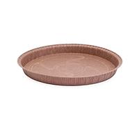 Ecopack stampi rotondi carta monouso per crostate, torte, quiche, pizza in carta antiaderente, adatti al forno max a 220°C, misure cm 27x2,4, 30 pezzi