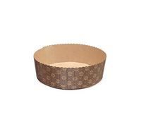 Ecopack stampo per panettone basso con onda esterna da 750 g, adatto al forno fino a 220°C, confezione da 30 pz