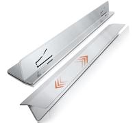 Ecopandy Confezione da 2 coperture per stufe in acciaio inox, a forma di T, riempitrice per fessure da forno, resistenti al calore, estensione su 2 lati, lunghezza retrattile da 35,1 cm a 69,8 cm tra