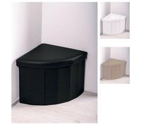 Ecopelle pouf contenitore angolare tinta unita CORNER
