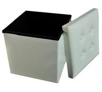 Ecopelle pouf contenitore tinta unita