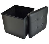 Ecopelle pouf contenitore tinta unita